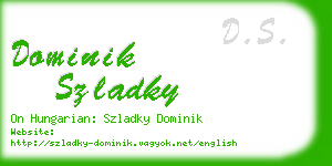 dominik szladky business card